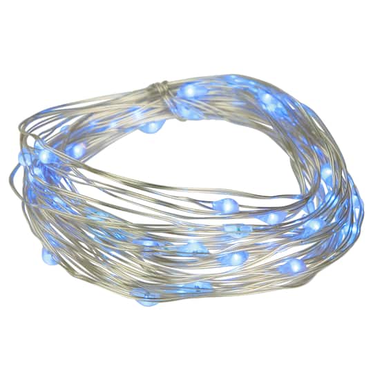 Northlight 50ct. LED Micro Fairy Christmas String Lights in Blue | 16 ft | Michaels®
